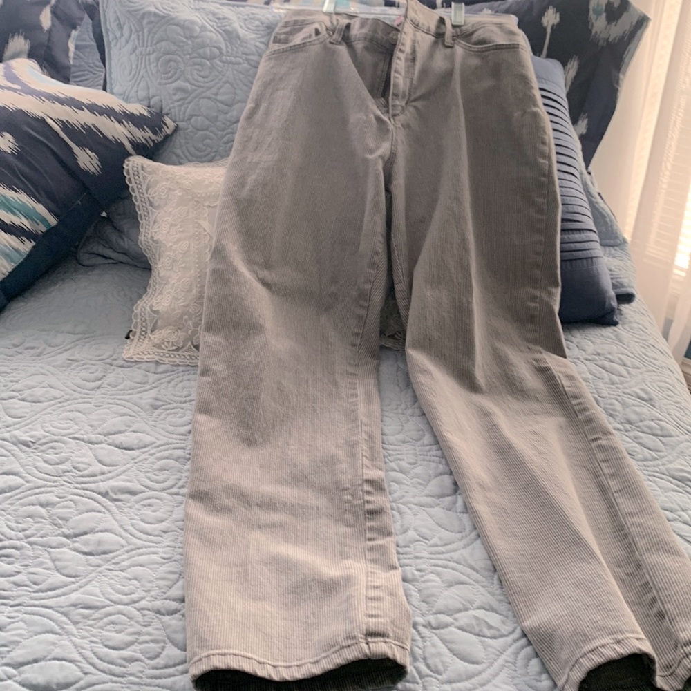 Jeans grey with white pinstripe